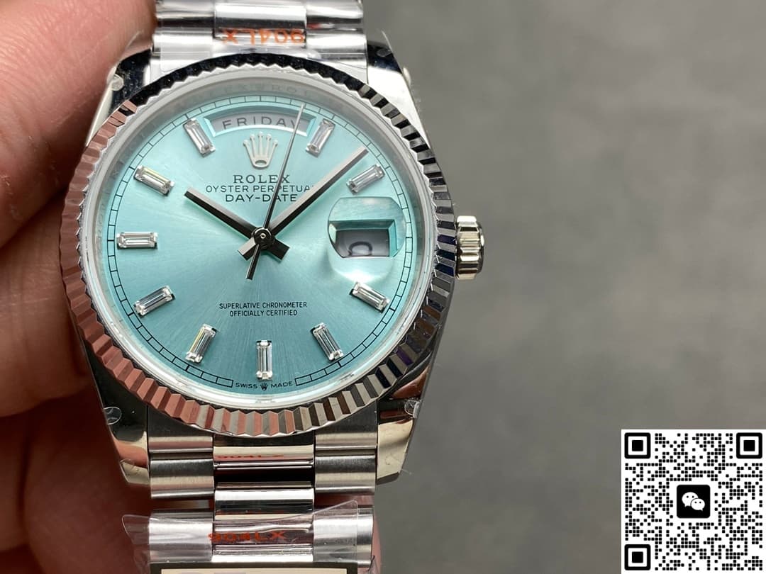 Rolex Day-Date m128236-0009 QF Factory Ice Blue Dial