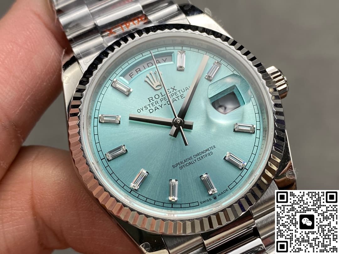 Rolex Day-Date m128236-0009 QF Factory Ice Blue Dial