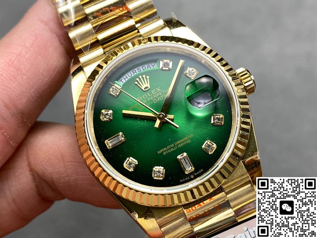 Rolex Day-Date m128238-0069 QF Factory Smoked Green Dial
