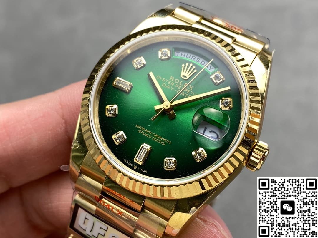 Rolex Day-Date m128238-0069 QF Factory Smoked Green Dial