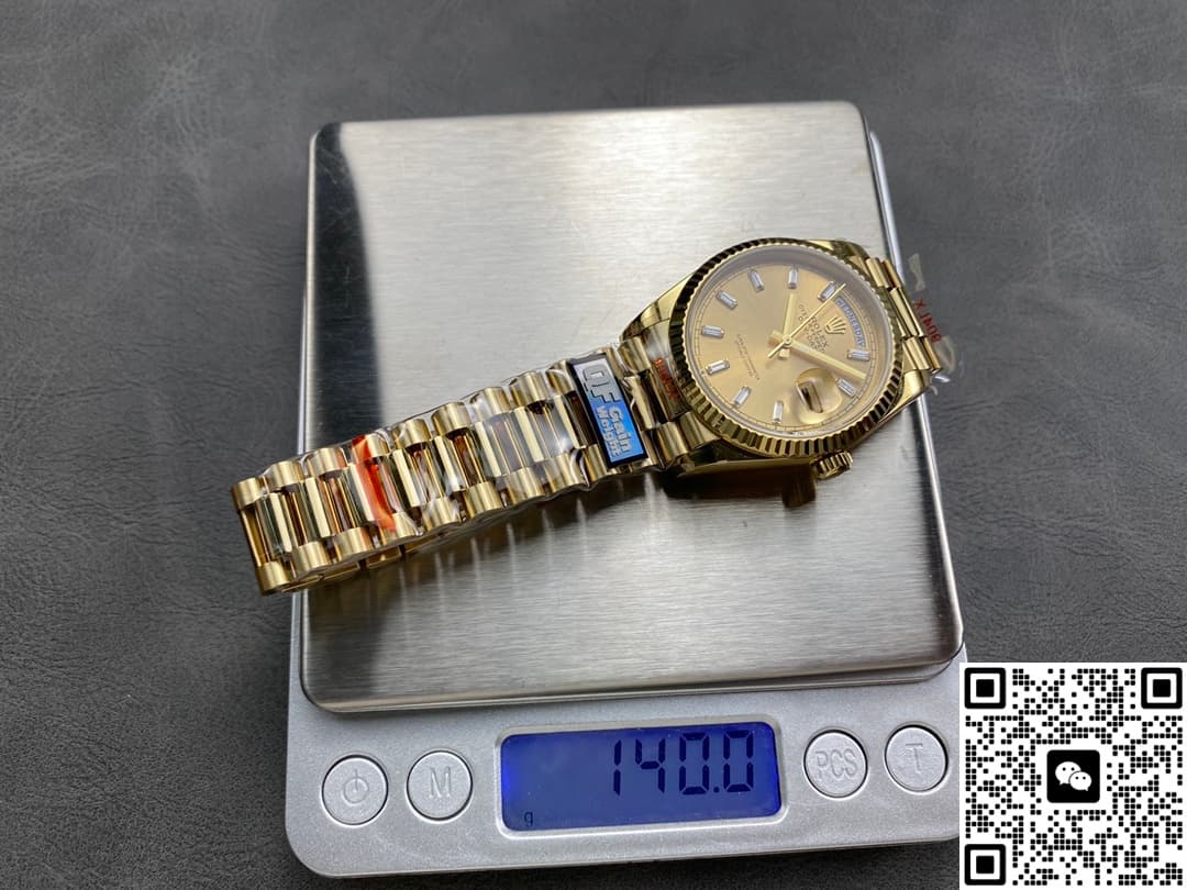 Rolex Day-Date m128238-0132 QF Factory Champagne Gold Dial