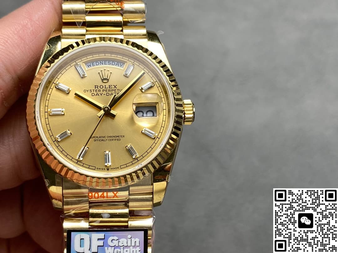 Rolex Day-Date m128238-0132 QF Factory Champagne Gold Dial