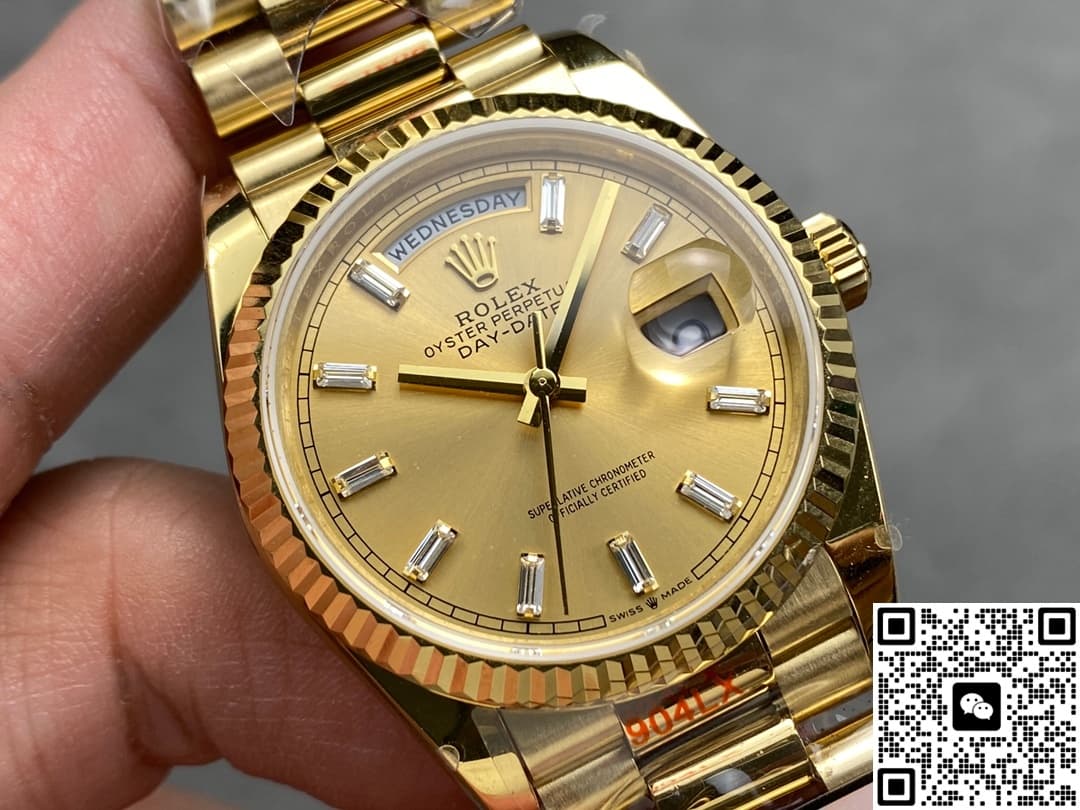 Rolex Day-Date m128238-0132 QF Factory Champagne Gold Dial