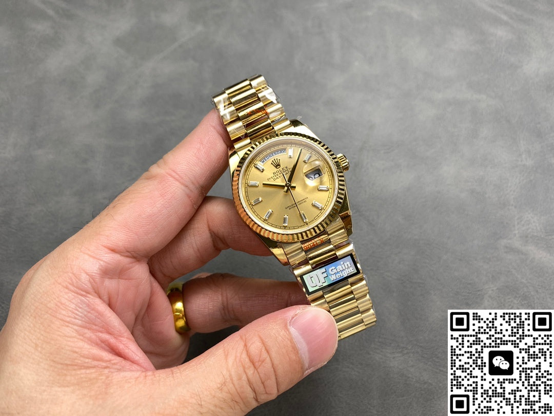 Rolex Day-Date m128238-0132 QF Factory Champagne Gold Dial