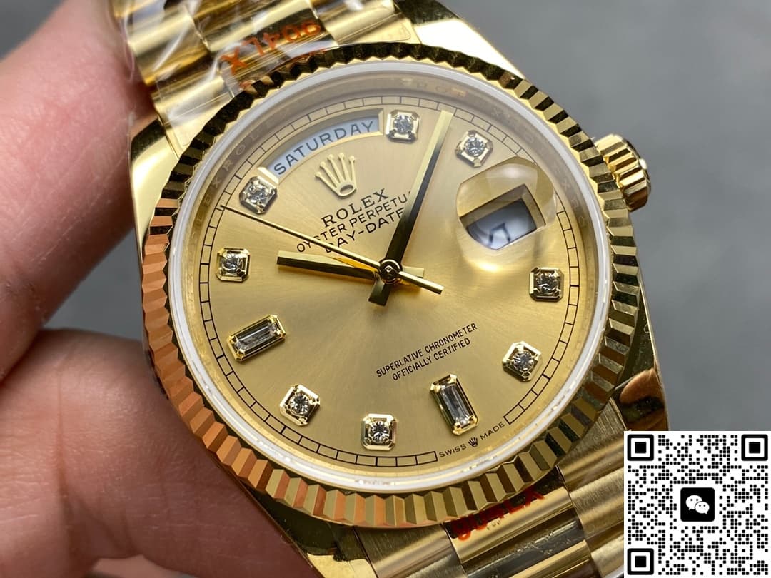 Rolex Day-Date m128238-0008 QF Factory Champagne Gold Case