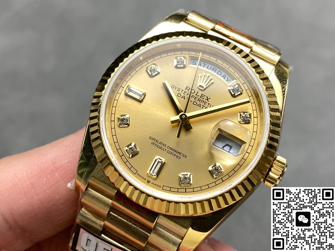 Rolex Day-Date m128238-0008 QF Factory Champagne Gold Case