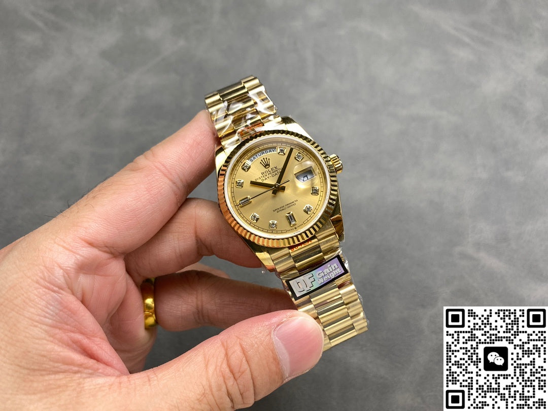 Rolex Day-Date m128238-0008 QF Factory Champagne Gold Case