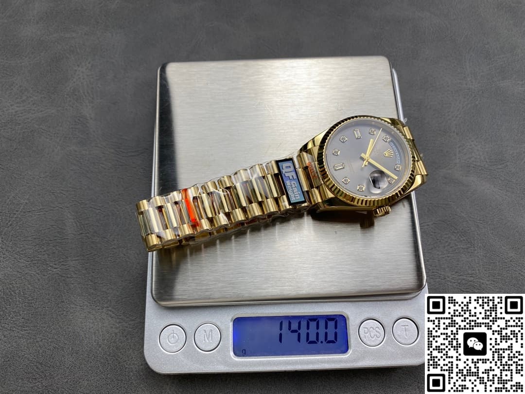 Rolex Day-Date m128238-0022 QF Factory Champagne Gold Strap