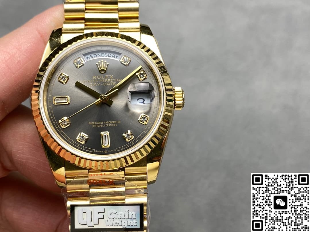 Rolex Day-Date m128238-0022 QF Factory Champagne Gold Strap