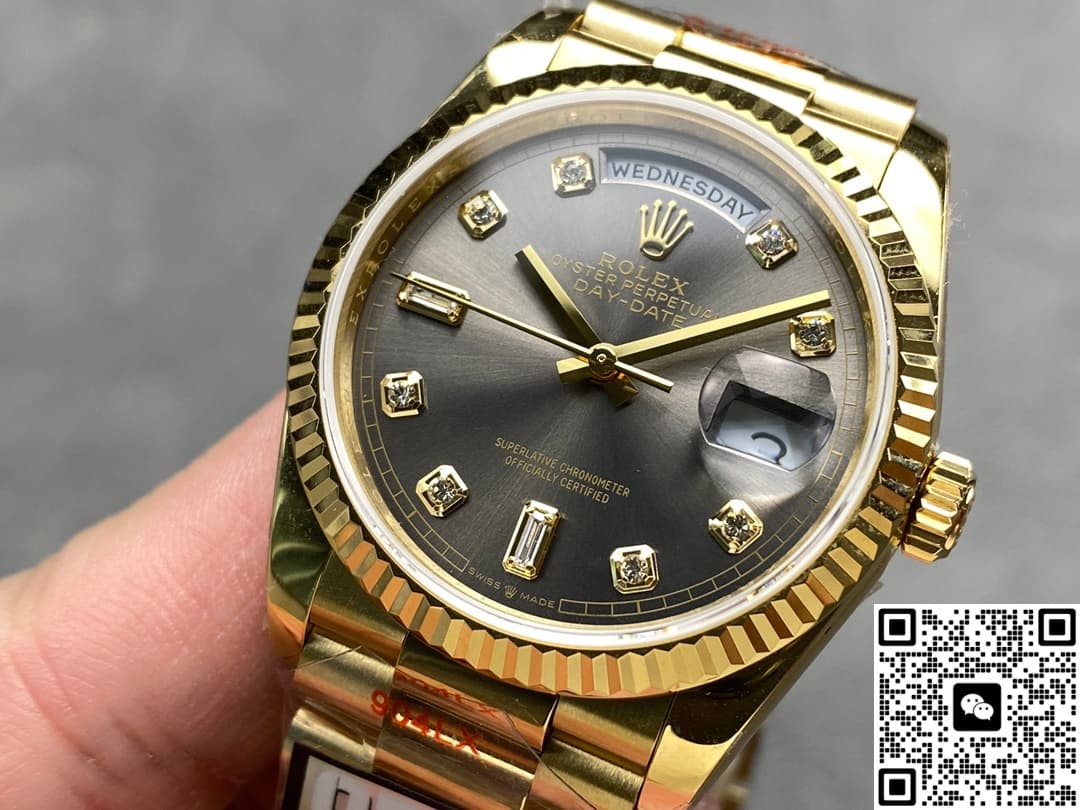 Rolex Day-Date m128238-0022 QF Factory Champagne Gold Strap