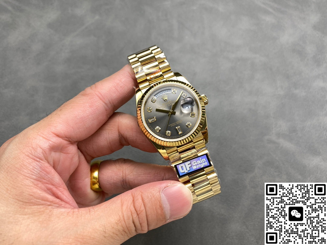 Rolex Day-Date m128238-0022 QF Factory Champagne Gold Strap