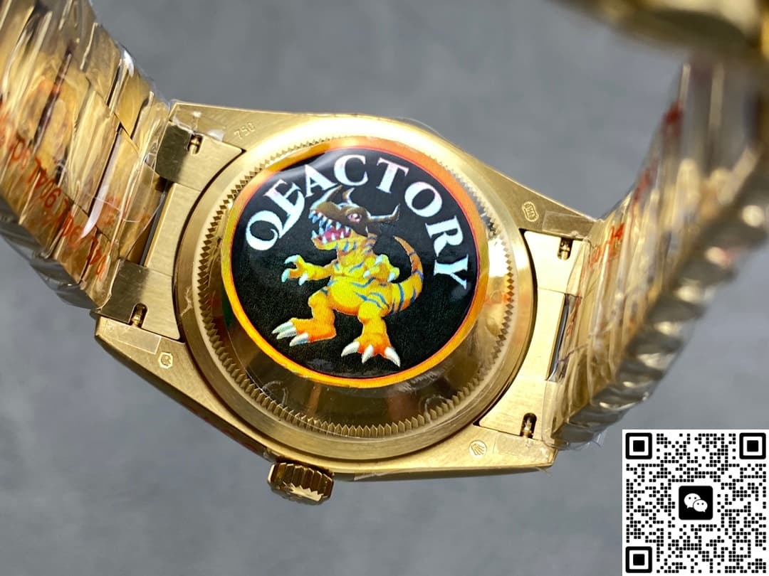 Rolex Day-Date m128238-0022 QF Factory Champagne Gold Strap