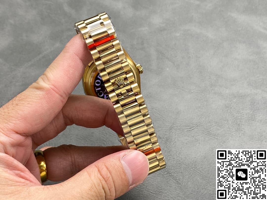 Rolex Day-Date m128238-0022 QF Factory Champagne Gold Strap