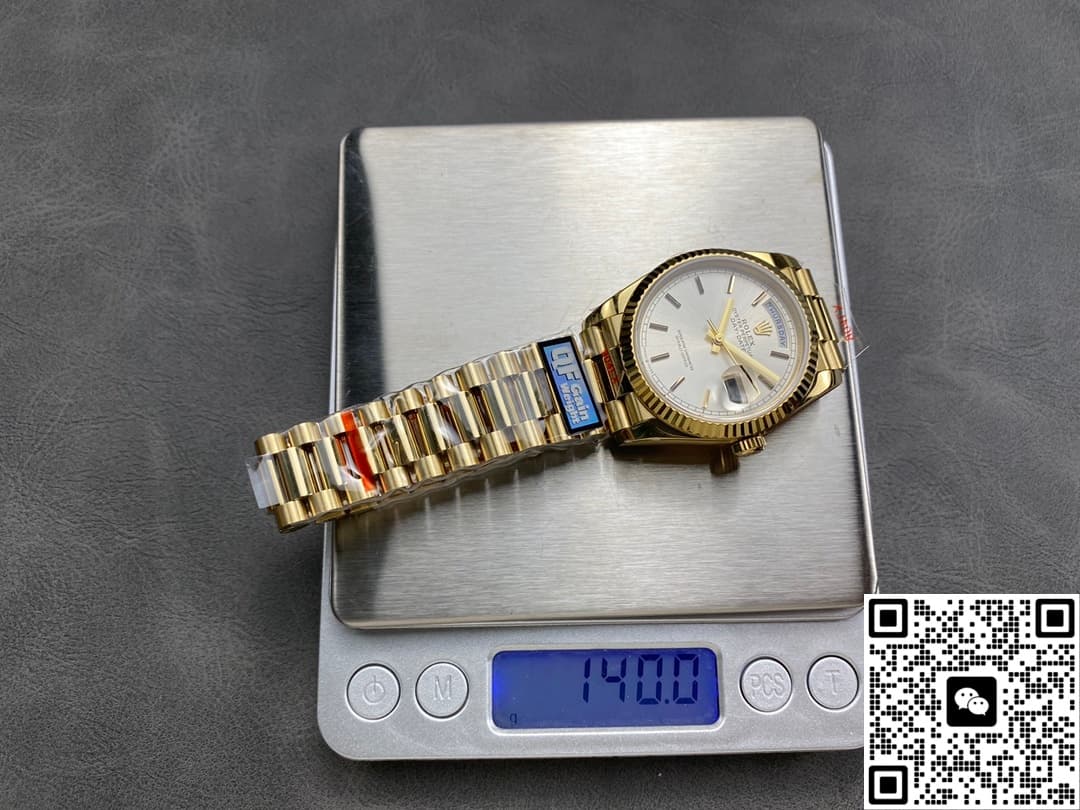 Rolex Day-Date m128238-0081 QF Factory Champagne Gold Bezel