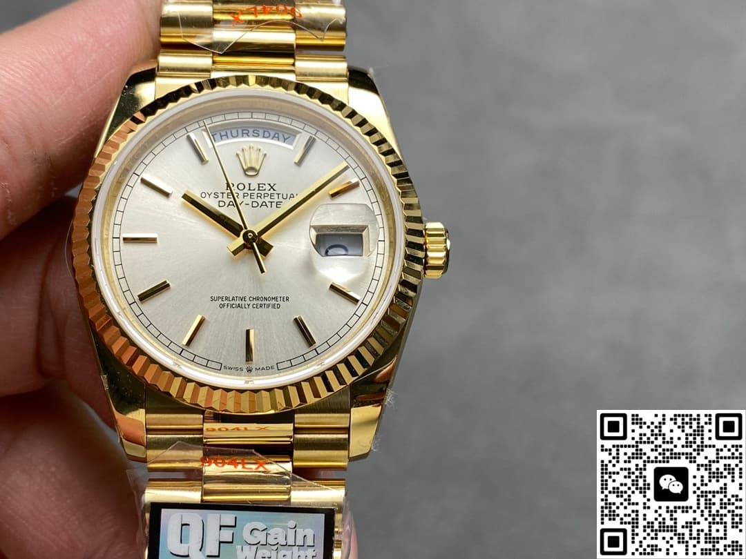 Rolex Day-Date m128238-0081 QF Factory Champagne Gold Bezel