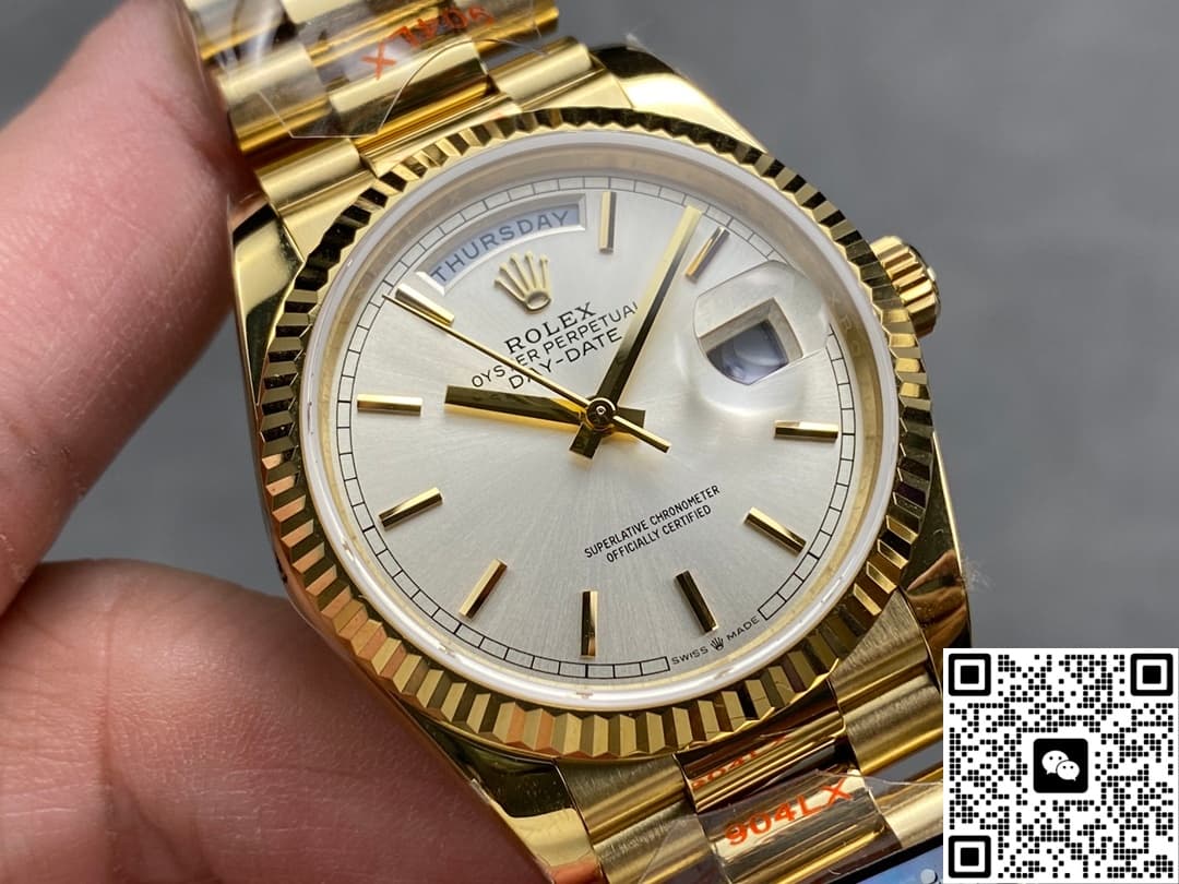 Rolex Day-Date m128238-0081 QF Factory Champagne Gold Bezel