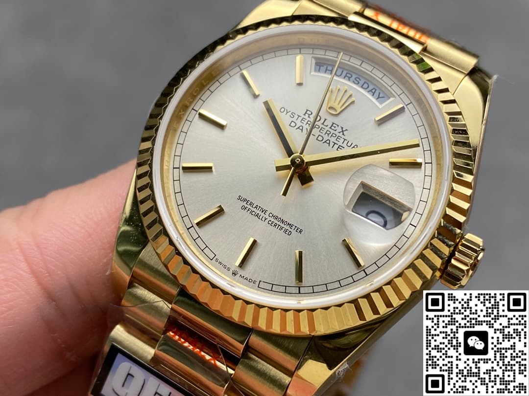 Rolex Day-Date m128238-0081 QF Factory Champagne Gold Bezel