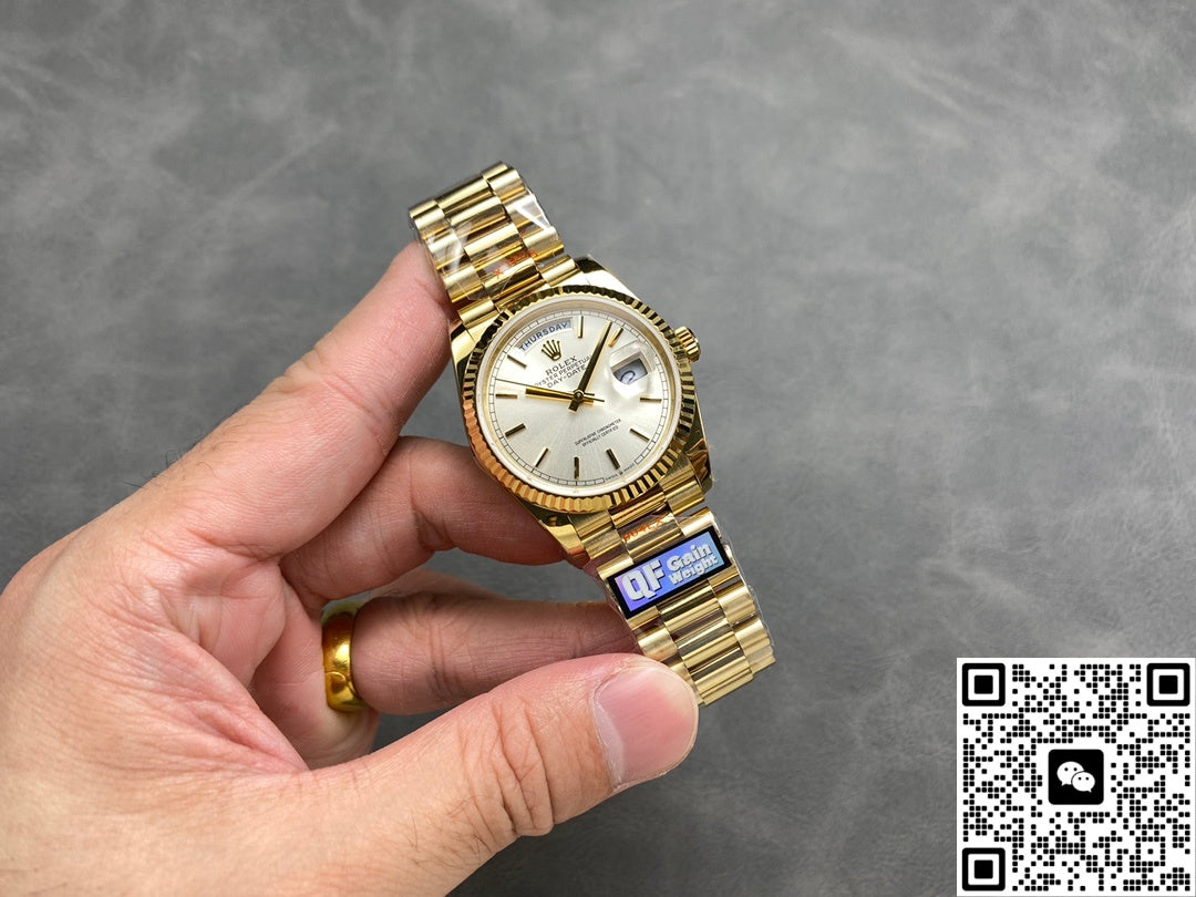 Rolex Day-Date m128238-0081 QF Factory Champagne Gold Bezel