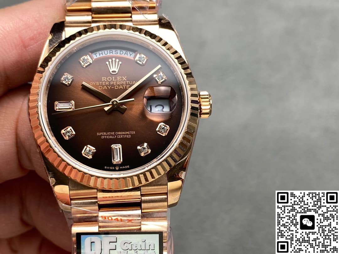 Rolex Day-Date m128235-0037 QF Factory Gradient Brown Dial