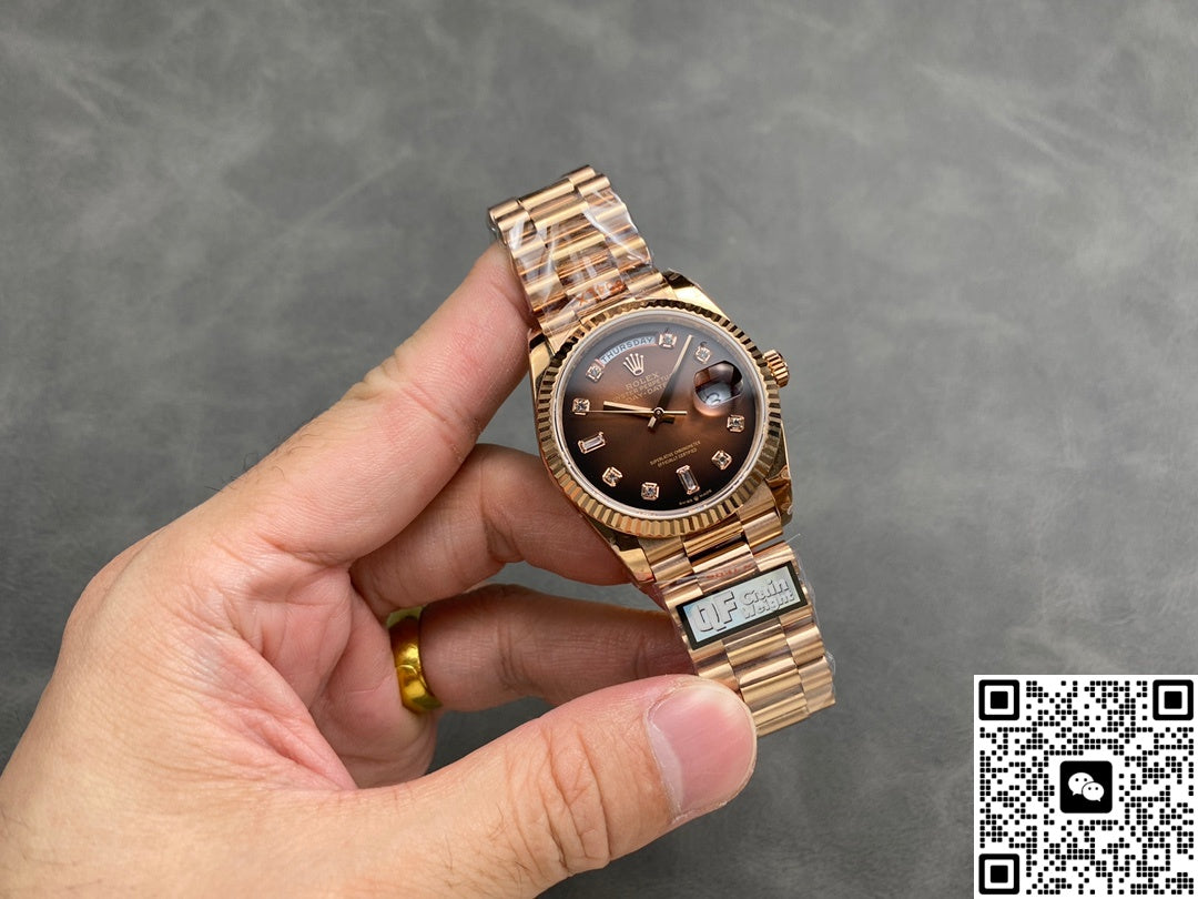 Rolex Day-Date m128235-0037 QF Factory Gradient Brown Dial