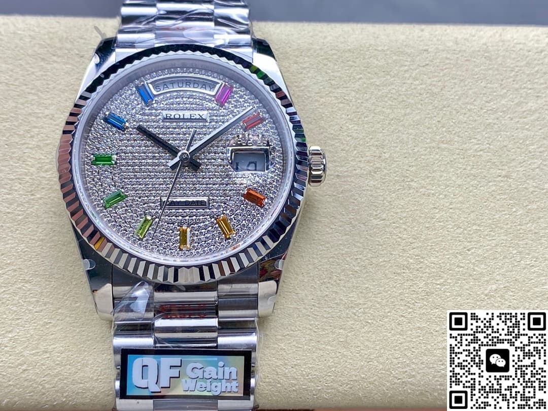 Rolex Day-Date m128239-0019 QF Factory Diamond-Set Dial