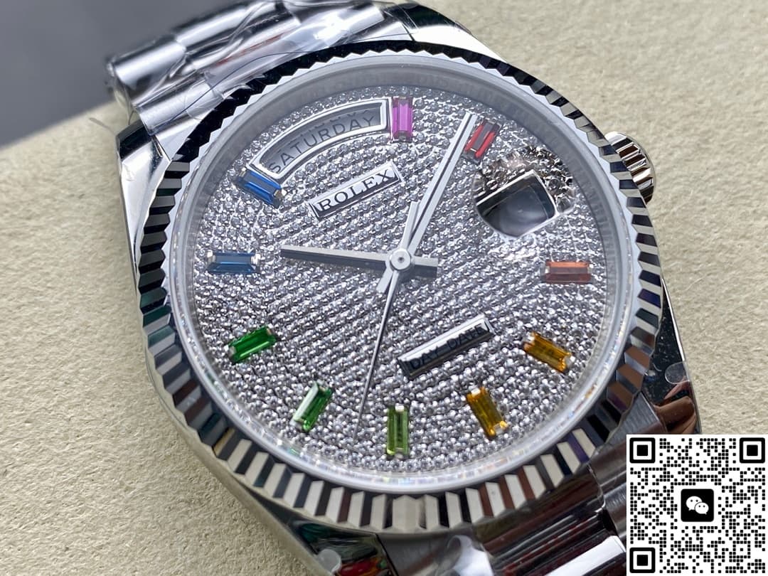 Rolex Day-Date m128239-0019 QF Factory Diamond-Set Dial
