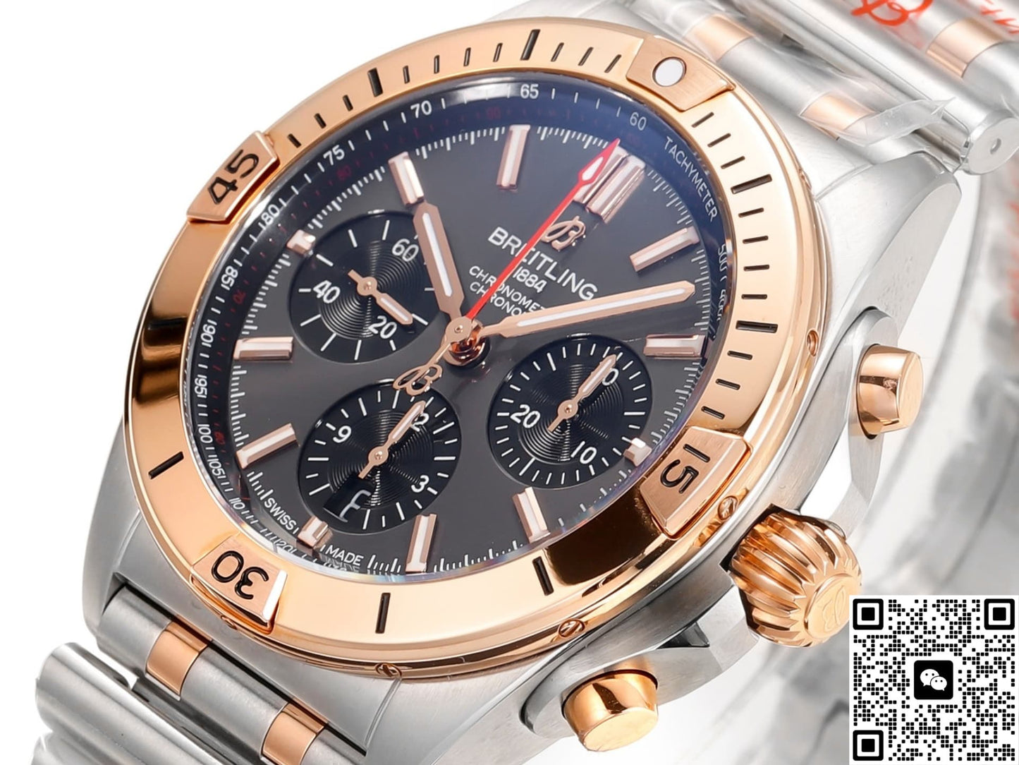 Breitling Chronomat UB0134101B1U1 BLS Factory Red Gold Strap