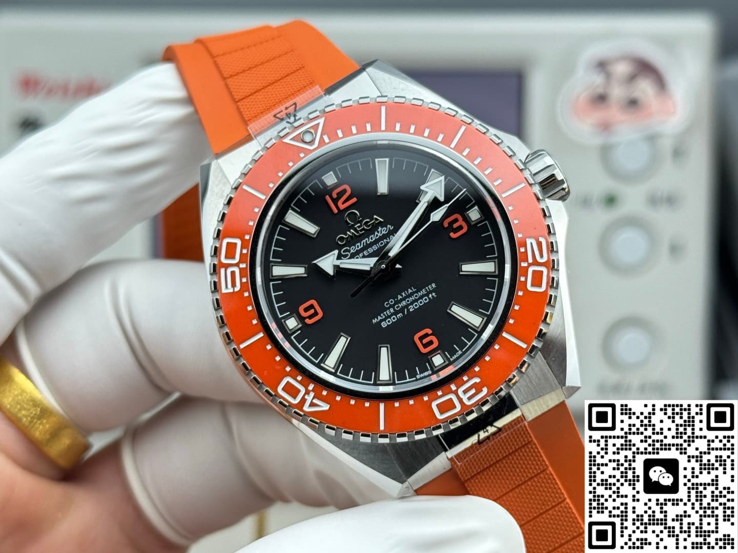 Omega Seamaster 217.32.42.21.01.004 VS+ Factory rubber strap