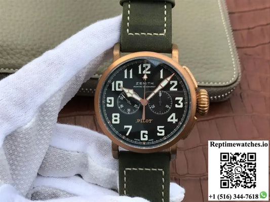 Zenith Pilot Type 20 Chronograph Extra Special Bronze 29.2430.4069/21.C800 XF Factory Black Dial - Watches