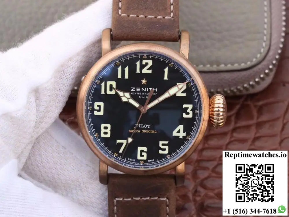 Zenith Pilot Type 20 Extra Special Bronze 29.2430.679.21.C753 XF Factory Black Dial - Watches