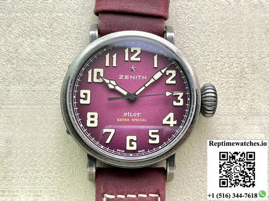 Zenith Pilot Type 20 Extra Special Ton Up 45MM 11.2430.679.21.C801 Xf Factory Purple Dial Product Photo 1