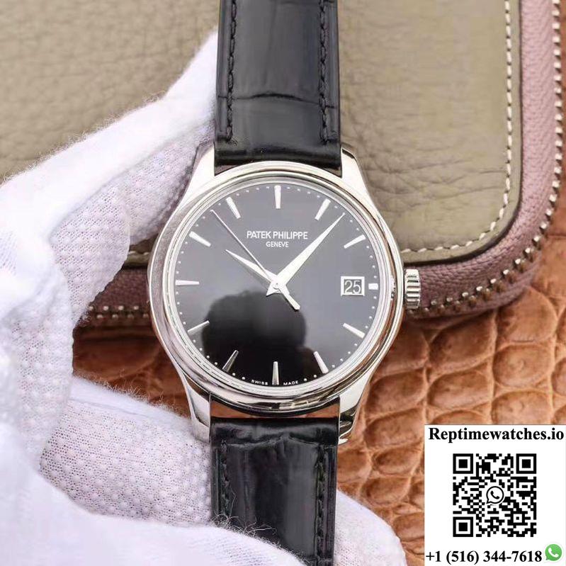Zf Factory Patek Philippe Calatrava Automatic Date Black Dial Watch 5227G-010 Flip Back Version-Rep Time Watches