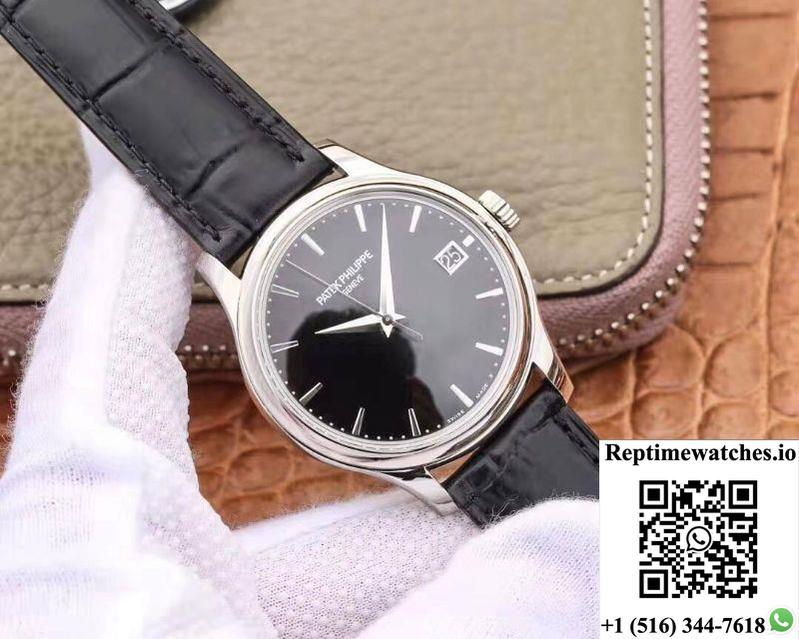 Zf Factory Patek Philippe Calatrava Automatic Date Black Dial Watch 5227G-010 Flip Back Version-Rep Time Watches
