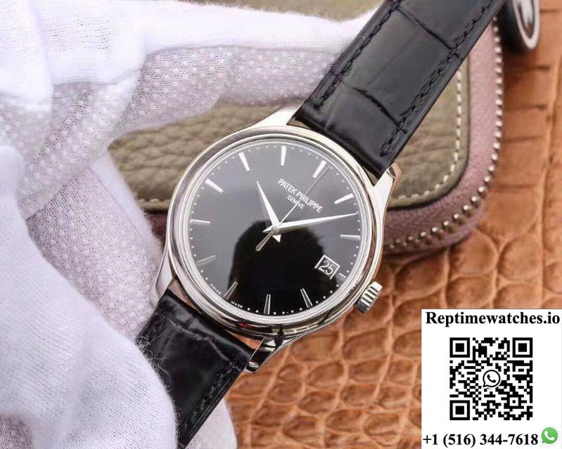 Zf Factory Patek Philippe Calatrava Automatic Date Black Dial Watch 5227G-010 Flip Back Version-Rep Time Watches