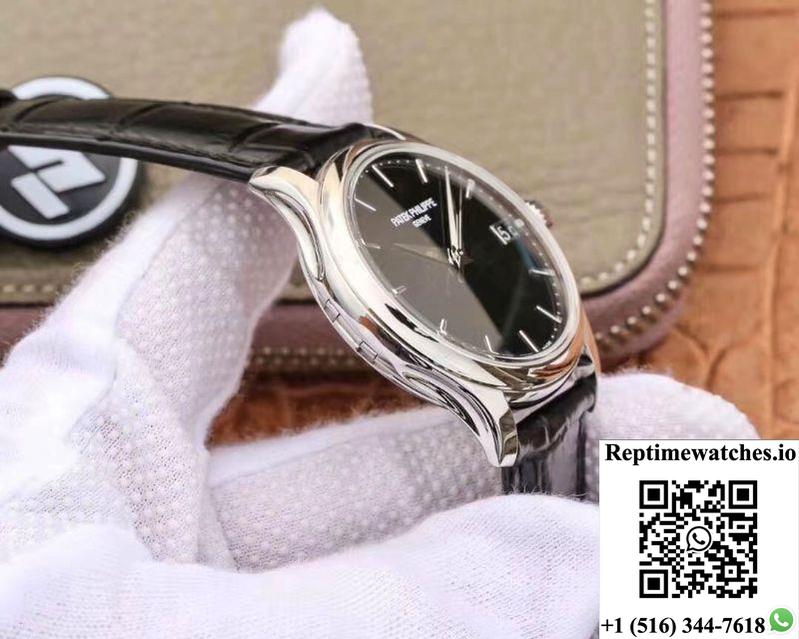 Zf Factory Patek Philippe Calatrava Automatic Date Black Dial Watch 5227G-010 Flip Back Version-Rep Time Watches
