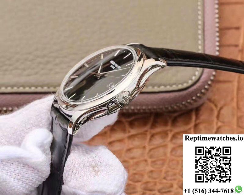 Zf Factory Patek Philippe Calatrava Automatic Date Black Dial Watch 5227G-010 Flip Back Version-Rep Time Watches