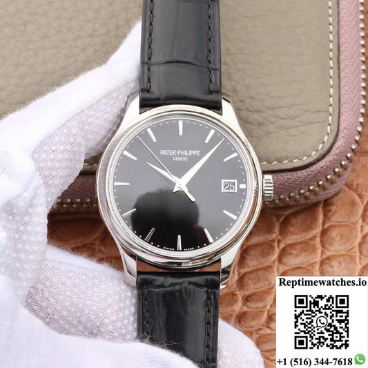 Zf Factory Patek Philippe Calatrava Automatic Date Black Dial Watch 5227G-010 Flip Back Version-Rep Time Watches