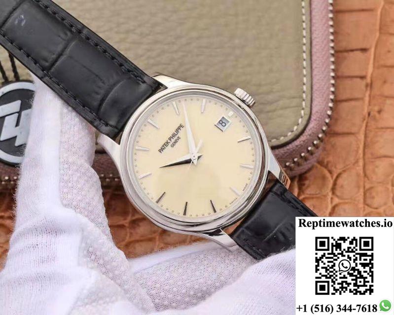 Zf Factory Patek Philippe Calatrava Automatic Date White Dial Watch 5227 Flip Back Version-Rep Time Watches