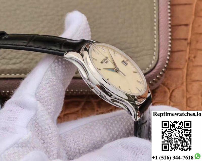 Zf Factory Patek Philippe Calatrava Automatic Date White Dial Watch 5227 Flip Back Version-Rep Time Watches