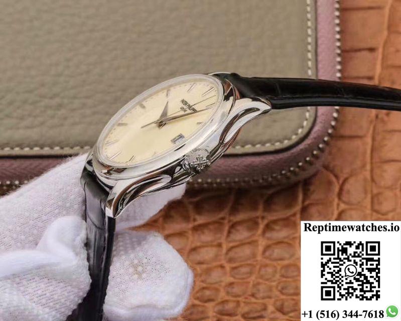 Zf Factory Patek Philippe Calatrava Automatic Date White Dial Watch 5227 Flip Back Version-Rep Time Watches