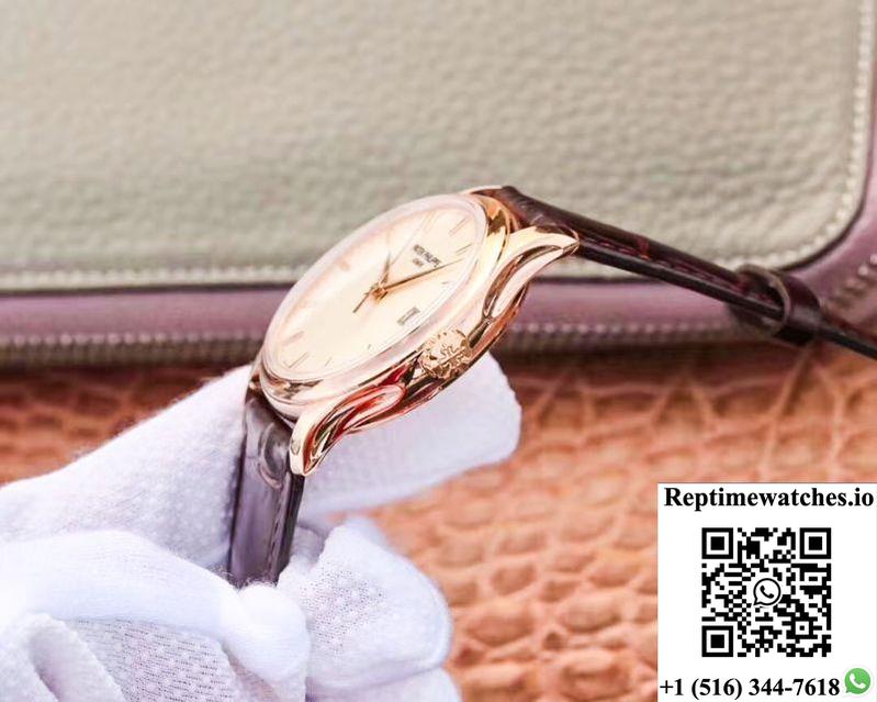 Zf Factory Patek Philippe Calatrava Rose Gold 5227R-001 Flip Back Version-Rep Time Watches