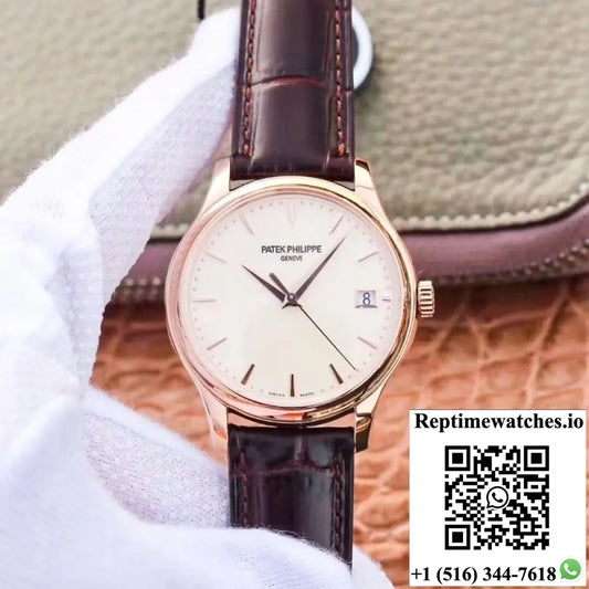 ZF Factory Patek Philippe Calatrava Rose Gold 5227R-001 Flip Back Version AI Factory
