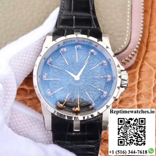 ZF Factory Roger Dubuis Excalibur Knights Of The Round Table II RDDBEX0511 Stainless Steel Black Dial M9015 AI Factory